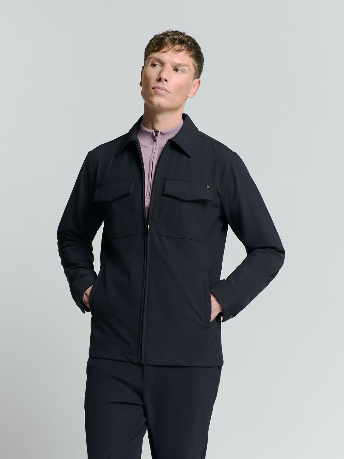 No Excess Overshirt Full Zipper Stretch Sedoc