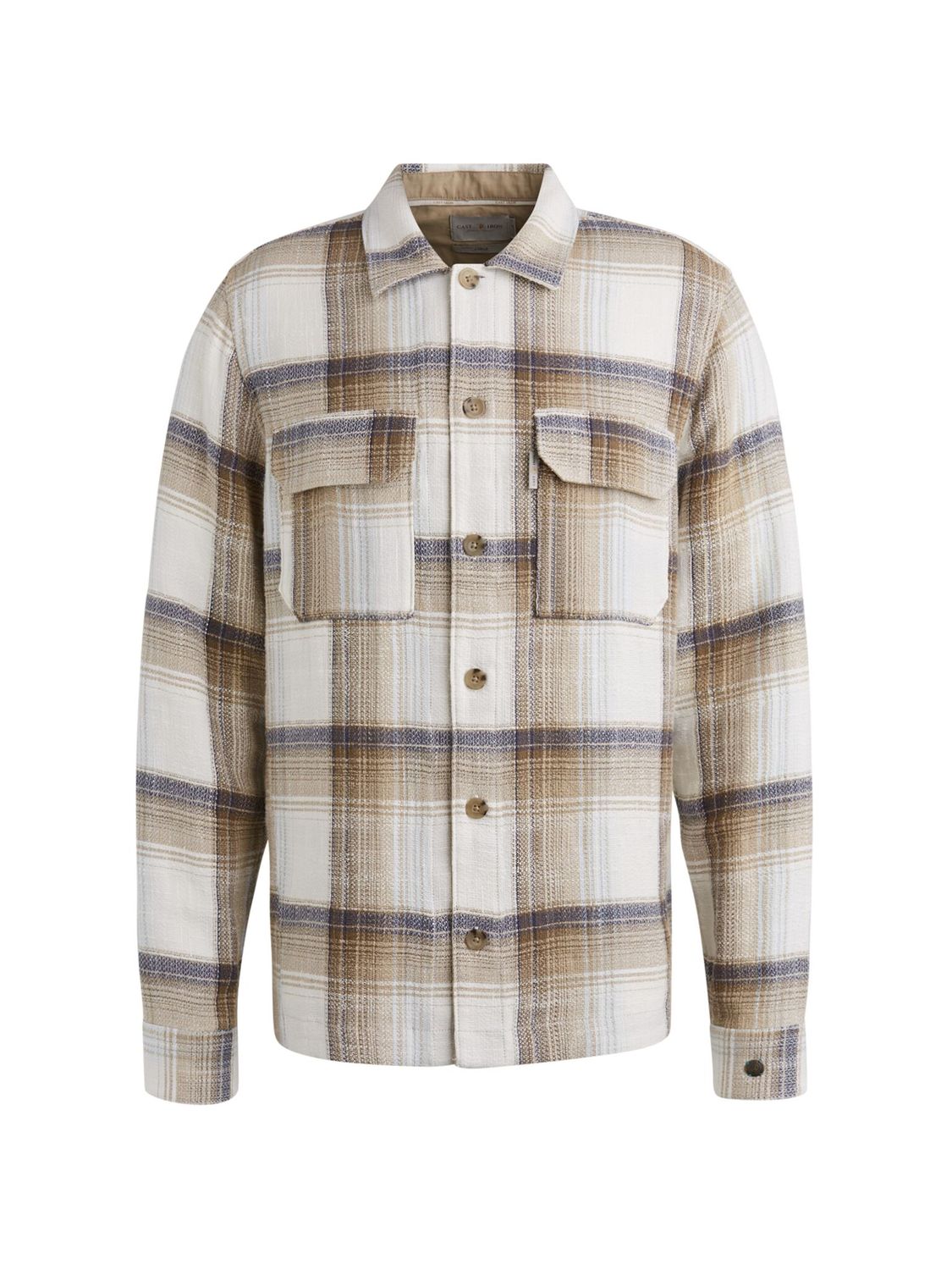 Cast Iron Long Sleeve Shirt Slub Check