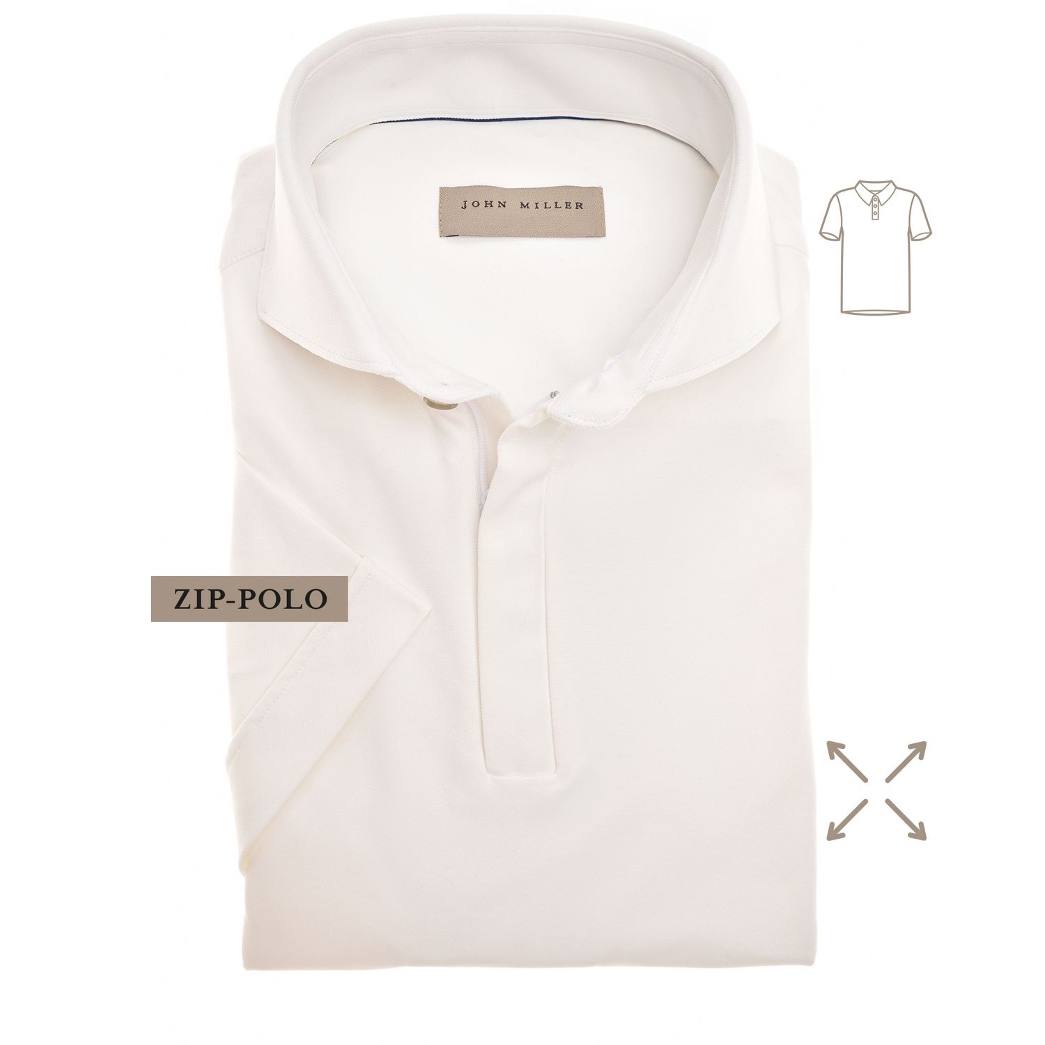 John Miller Shirts Plain:Polo shirt
