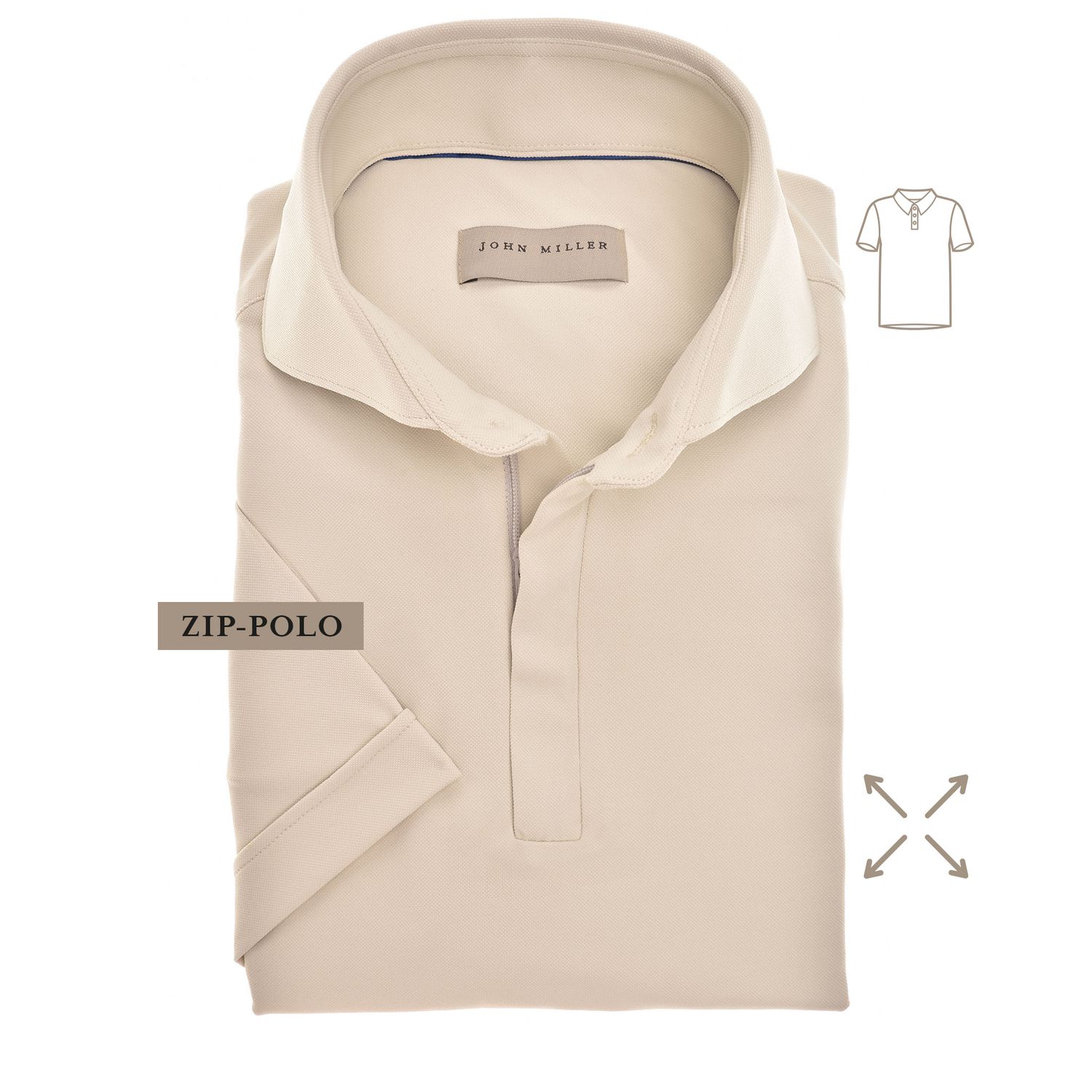 John Miller Shirts Plain:Polo shirt
