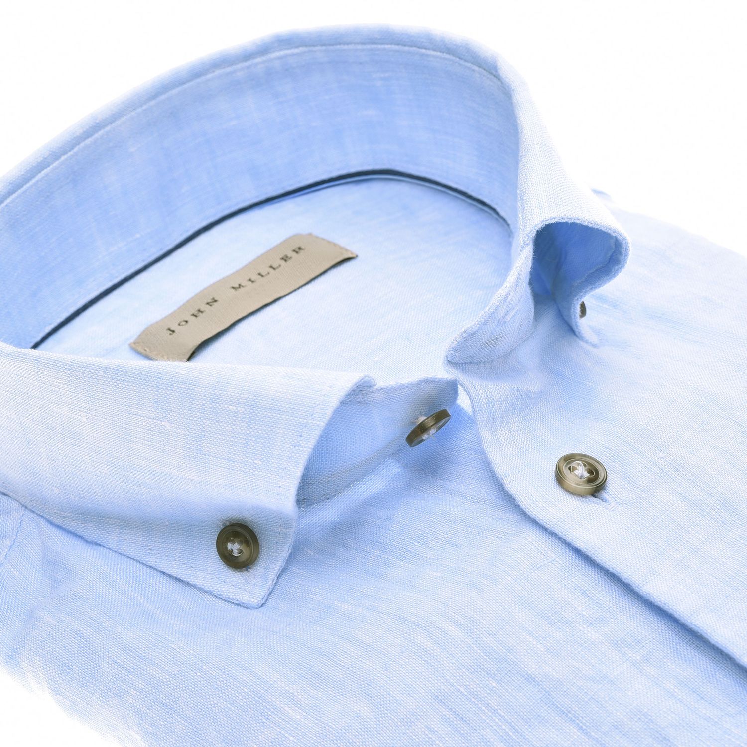 John Miller Shirts Plain:Overhemd