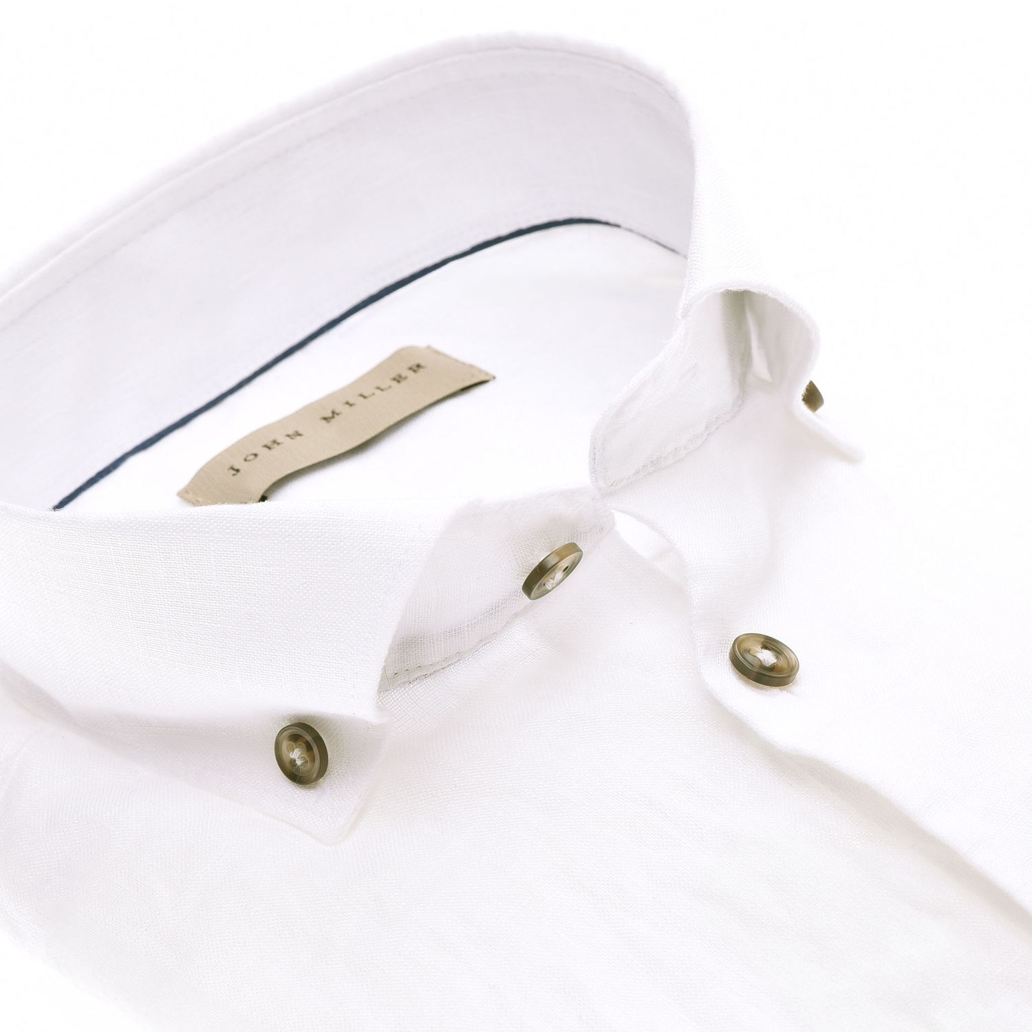 John Miller Shirts Plain:Overhemd