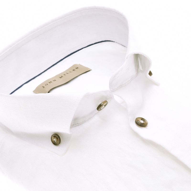 John Miller Shirts Plain:Overhemd