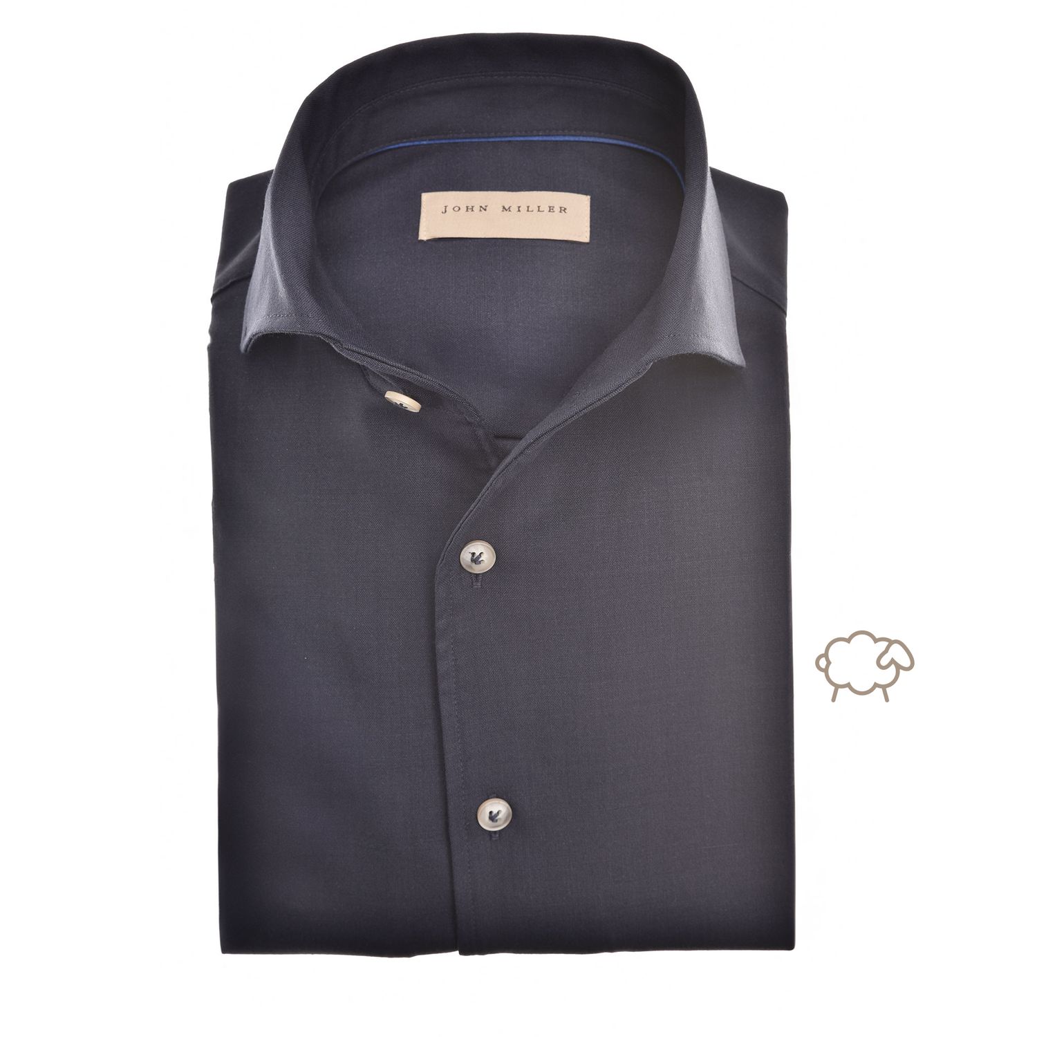 John Miller Shirts Plain:Overhemd