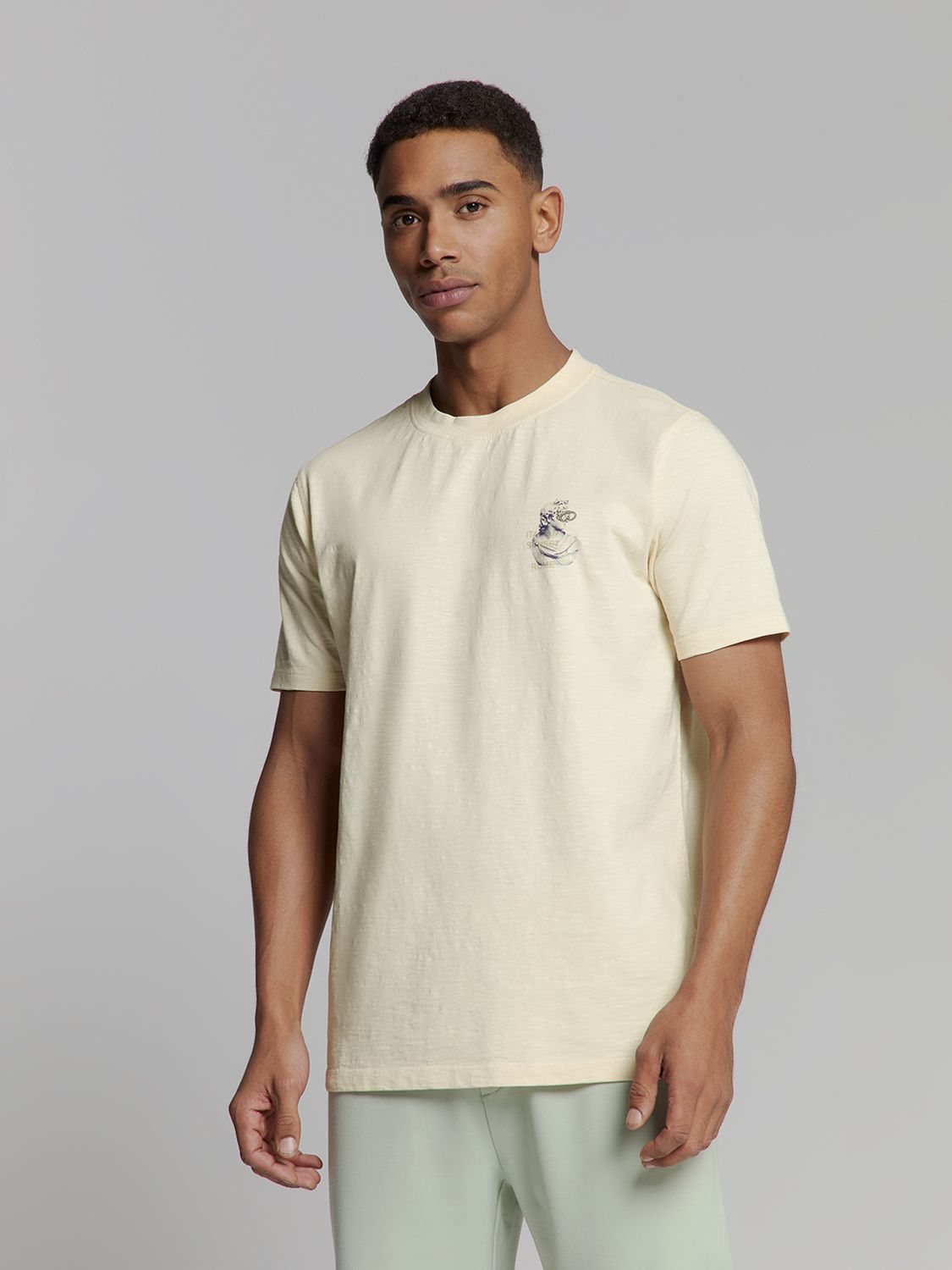 No Excess T-Shirt Crewneck Slub Placed Prints