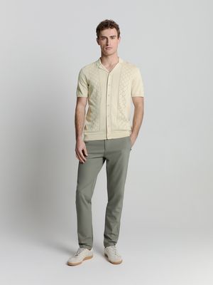 No Excess Pullover Short Sleeve Full Button P