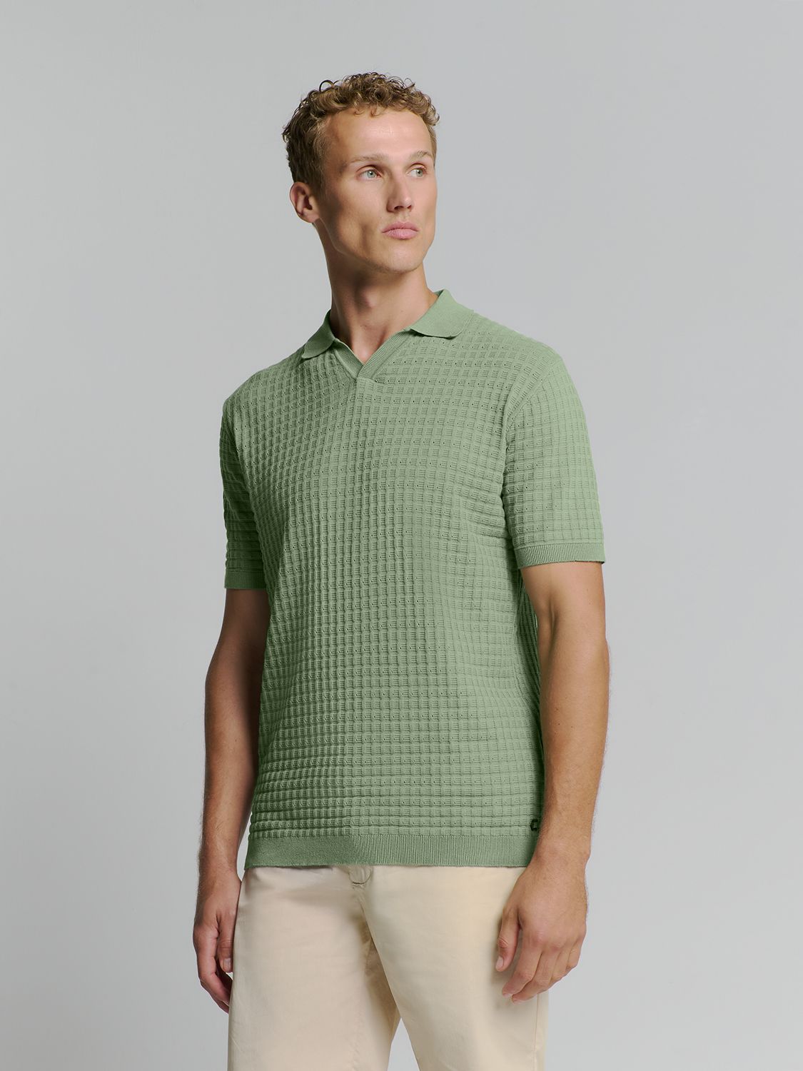 No Excess Pullover Short Sleeve Polo V Solid