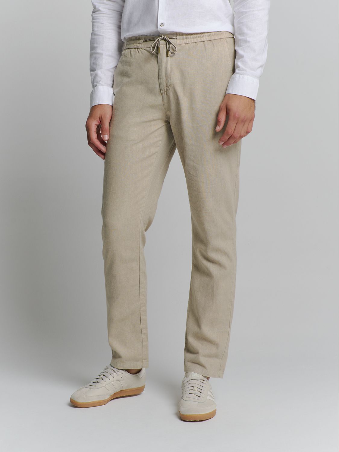 No Excess Pants With Linen Garment Dyed