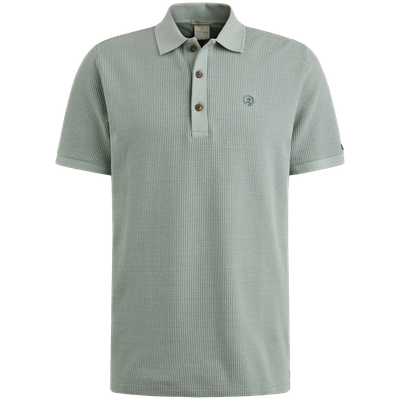 Cast Iron Short sleeve r-neck two tone waffl