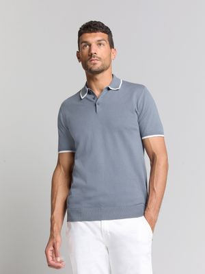 No Excess Pullover Short Sleeve Polo Button S