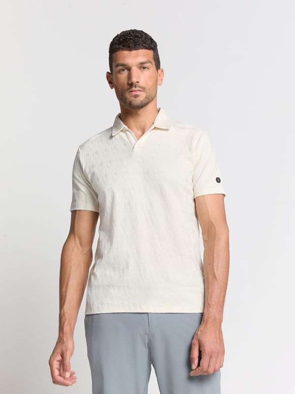 No Excess Polo V Solid Terry Jacquard