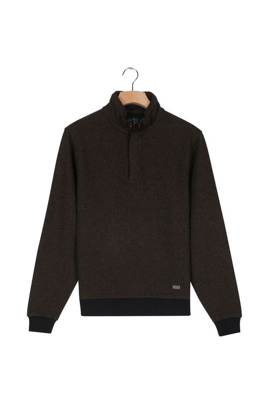 Baileys Sweatshirt 1/2 Zip 2-tone Jacquard D