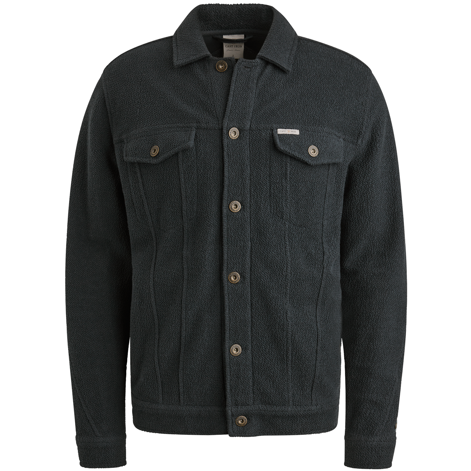 Cast Iron Button jacket frontloop terry