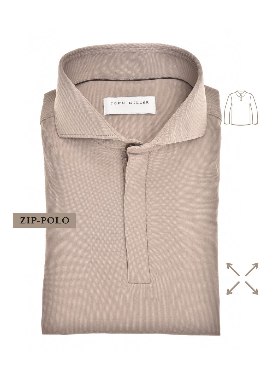 John Miller Shirts Plain:Polo shirt