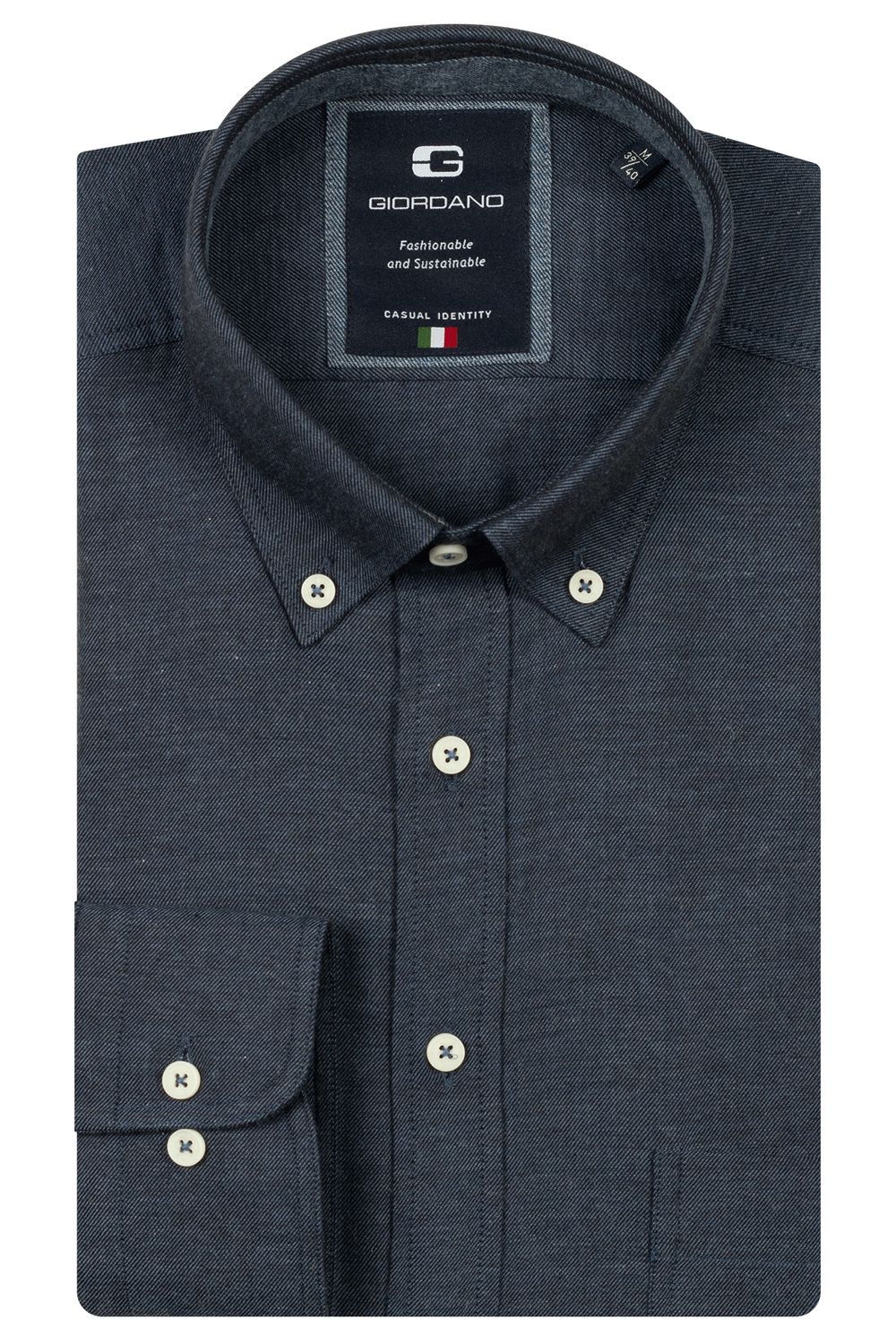 Giordano Brando long sleeve button down Woolt