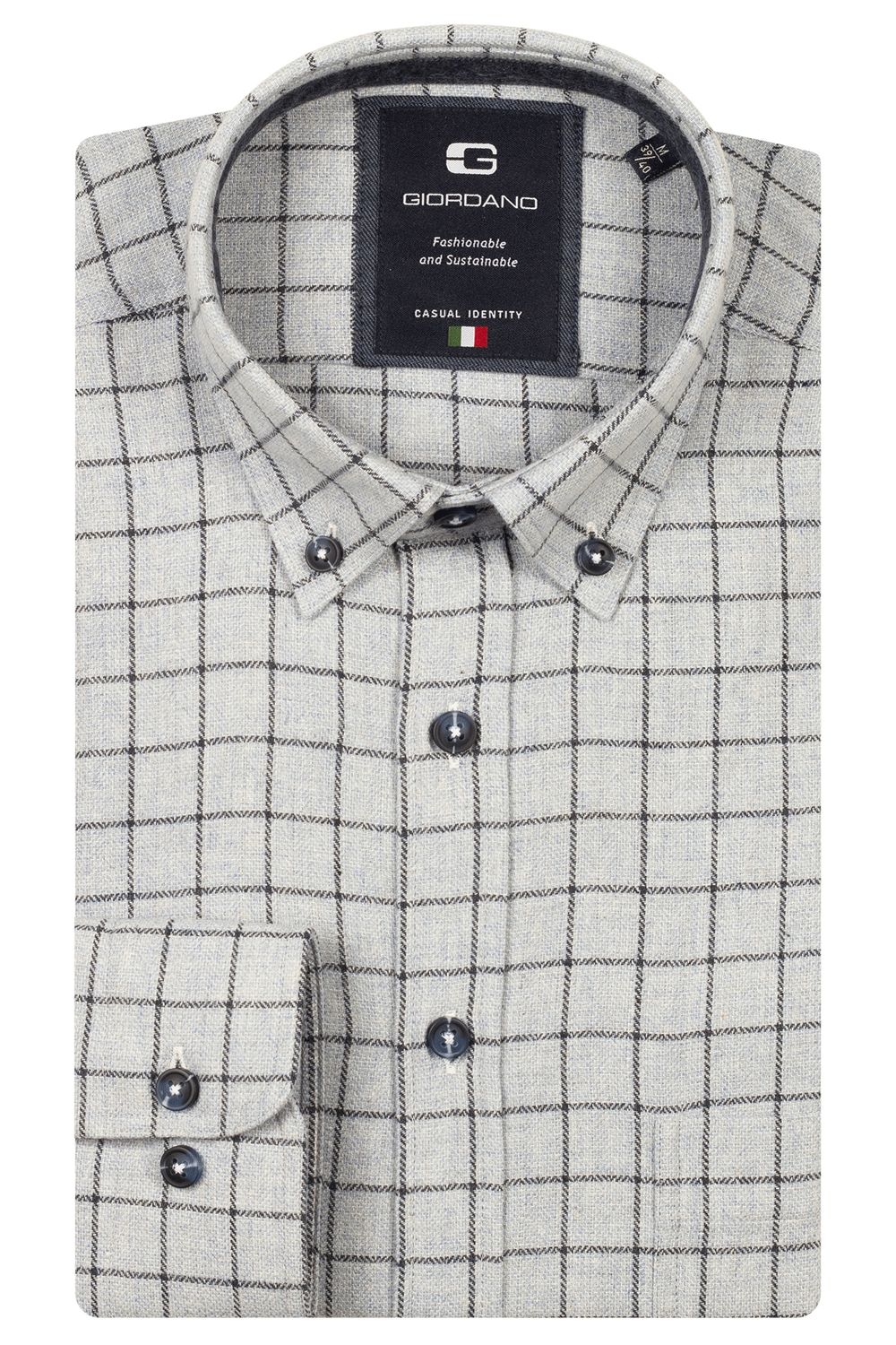 Giordano Brando long sleeve button down Woolt