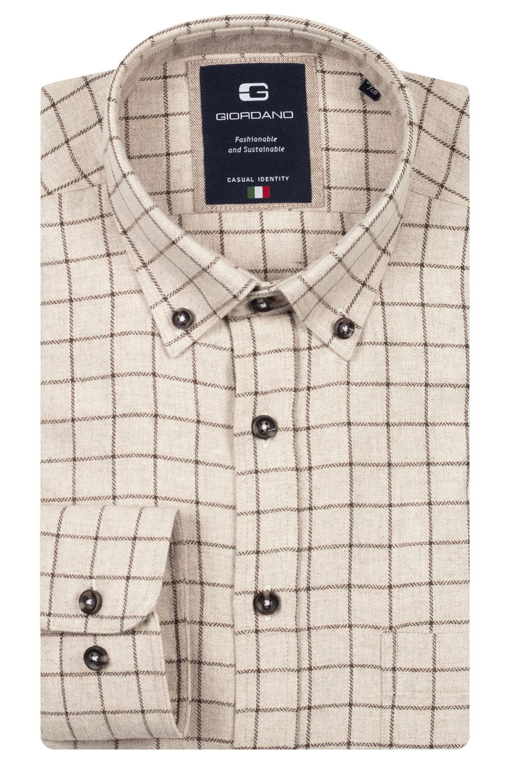 Giordano Brando long sleeve button down Woolt