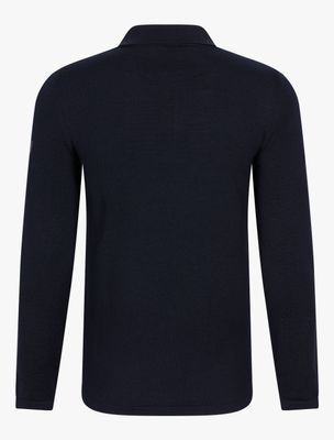 Cavallaro Merino Long Sleeve Zip Polo
