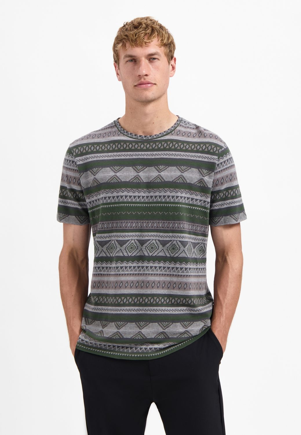 No Excess T-Shirt Crewneck  Allover Jacquard