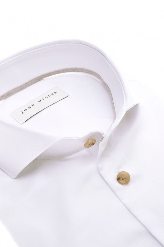 John Miller Shirts Plain:Overhemd