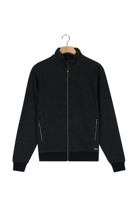 Baileys Sweat Cardigan Zip  2-tone Jacquard,