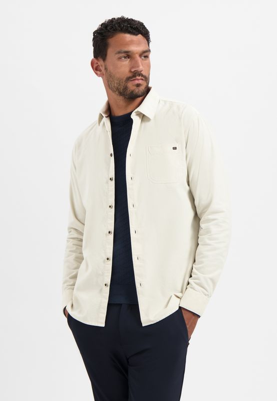 No Excess Shirt Solid Fine Herringbone