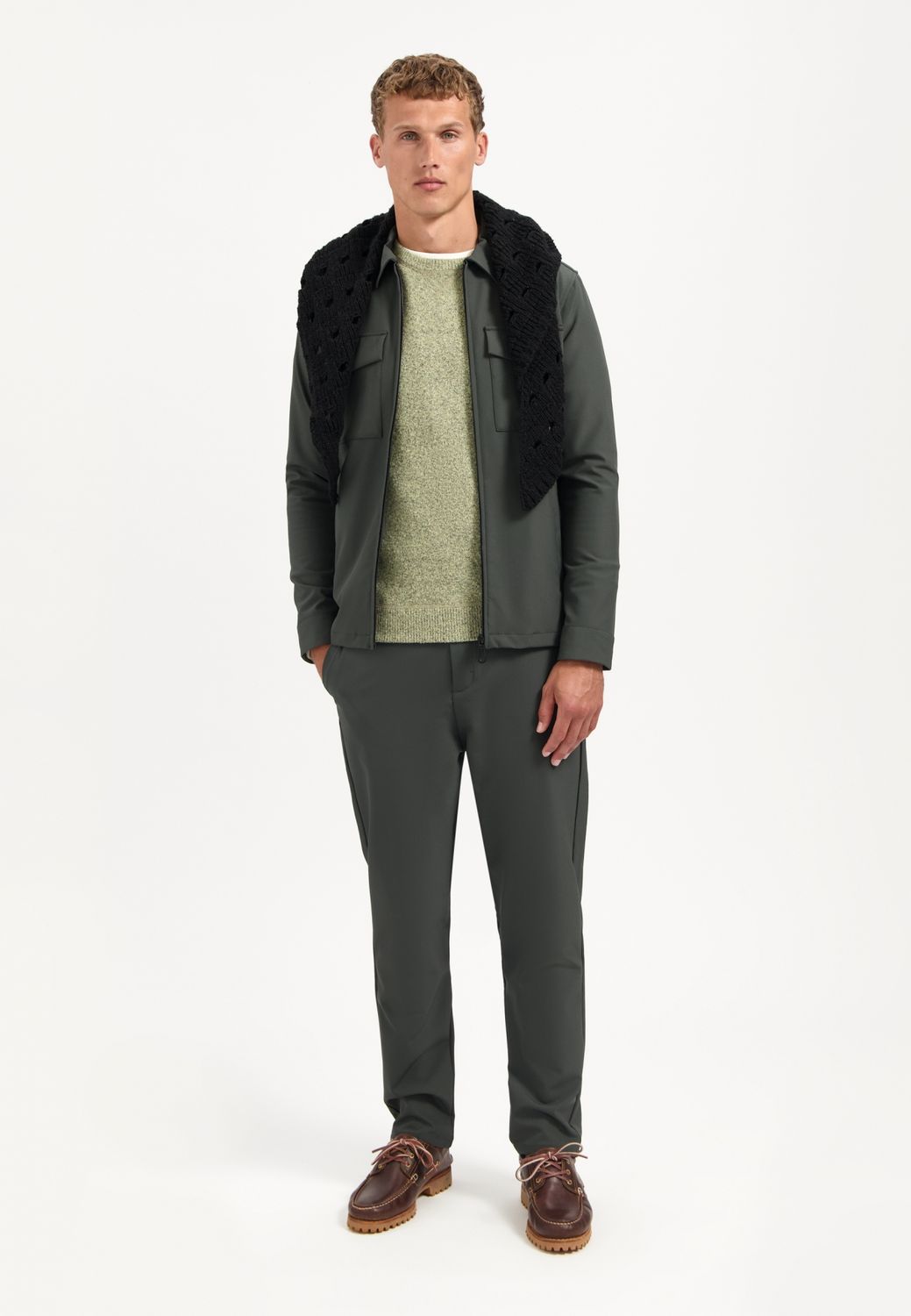 No Excess Overshirt Full Zipper Stretch Sedoc