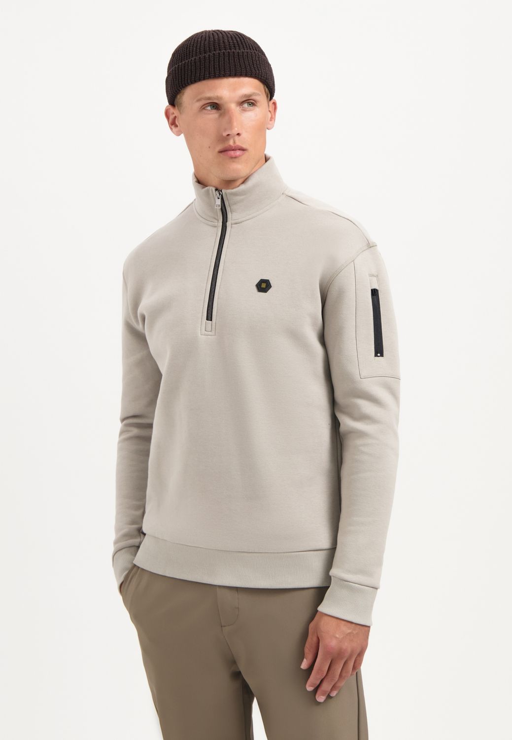 No Excess Sweater Half Zip Brushed