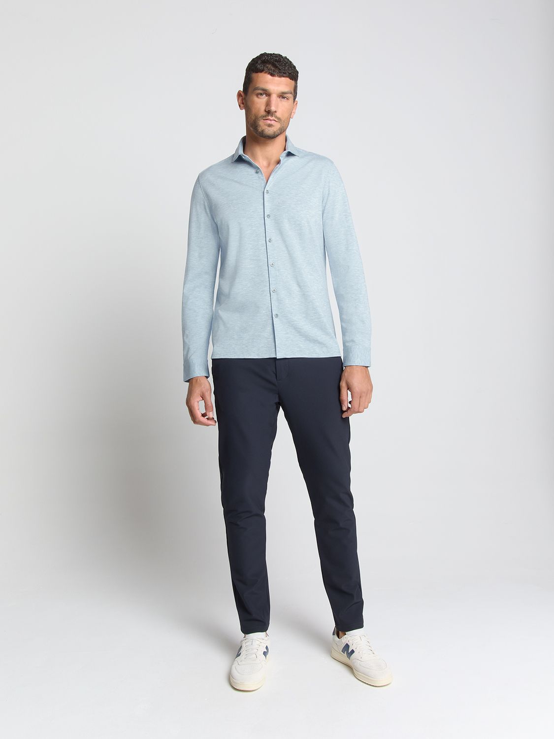 No Excess Shirt Jersey Melange Stretch