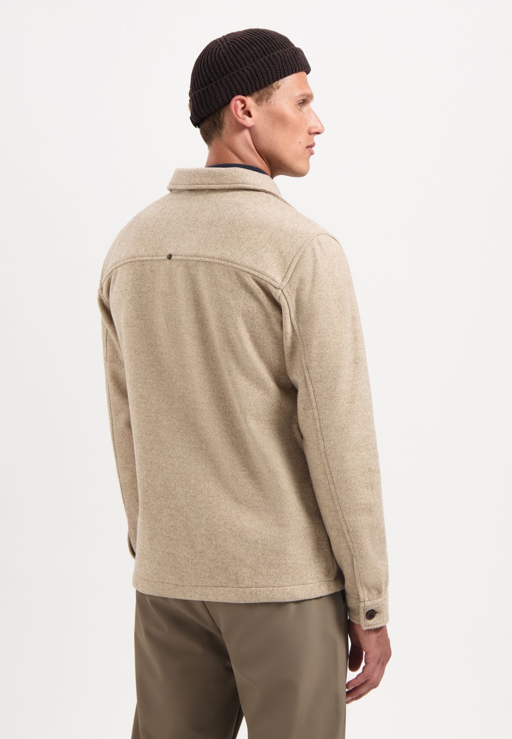 No Excess Overshirt Button Closure Melange