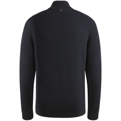 Vanguard Half zip collar cotton blend wool