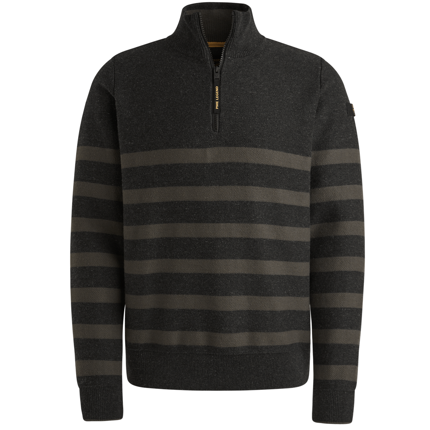 PME Legend Half zip collar cotton rib knit