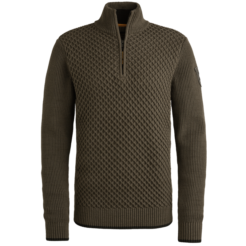 PME Legend Half zip collar cotton mix yarn