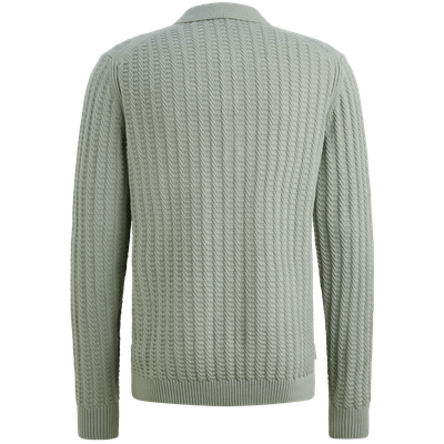 Cast Iron Long sleeve polo regular fit soft
