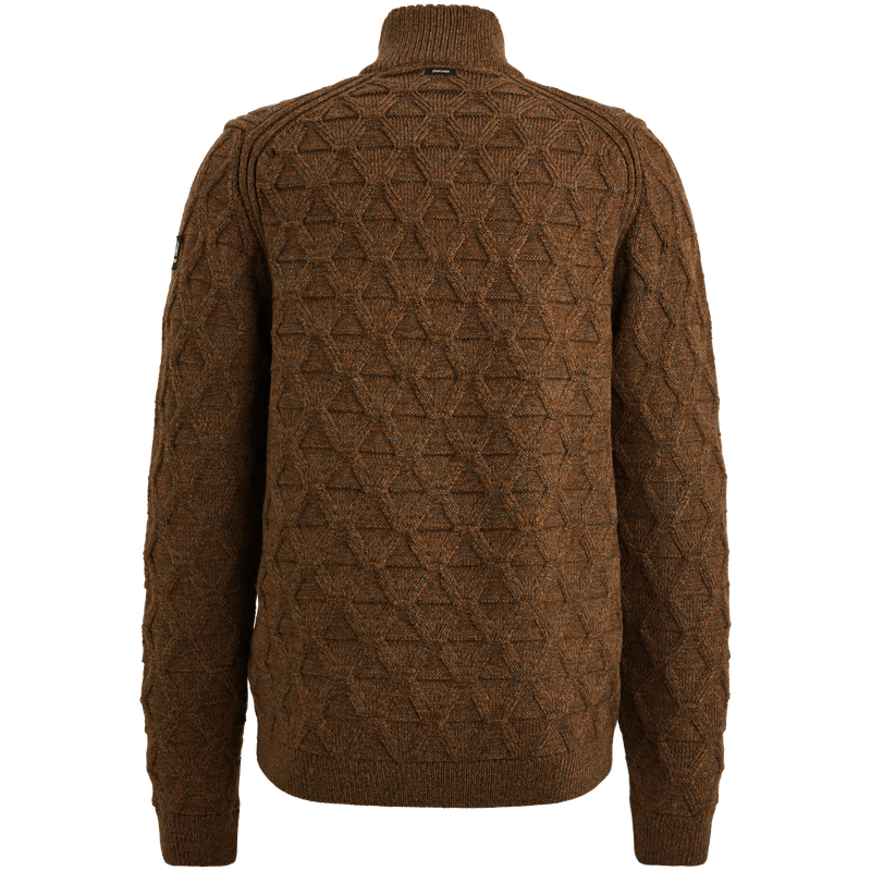 Vanguard Half zip collar wool blend mouline