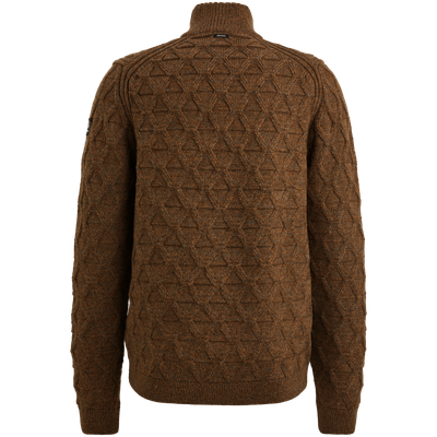 Vanguard Half zip collar wool blend mouline