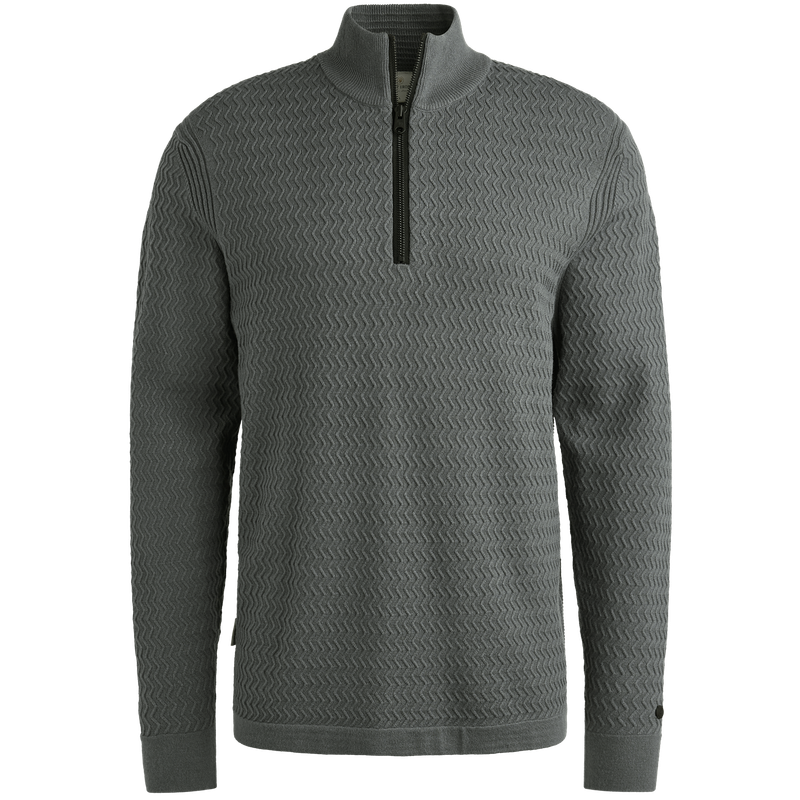 Cast Iron Half zip collar ecovero Cast Iron Half zip collar ecovero