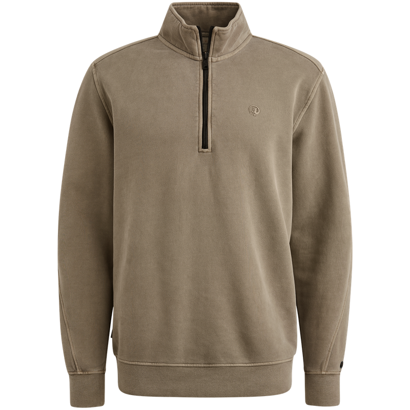 Cast Iron Half zip collar regular fit peache