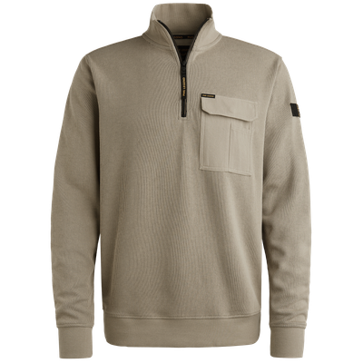 PME Legend Half zip collar knit look jersey