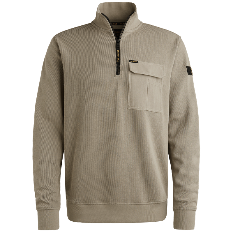 PME Legend Half zip collar knit look jersey
