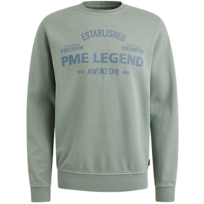 PME Legend Crewneck terry garment dyed