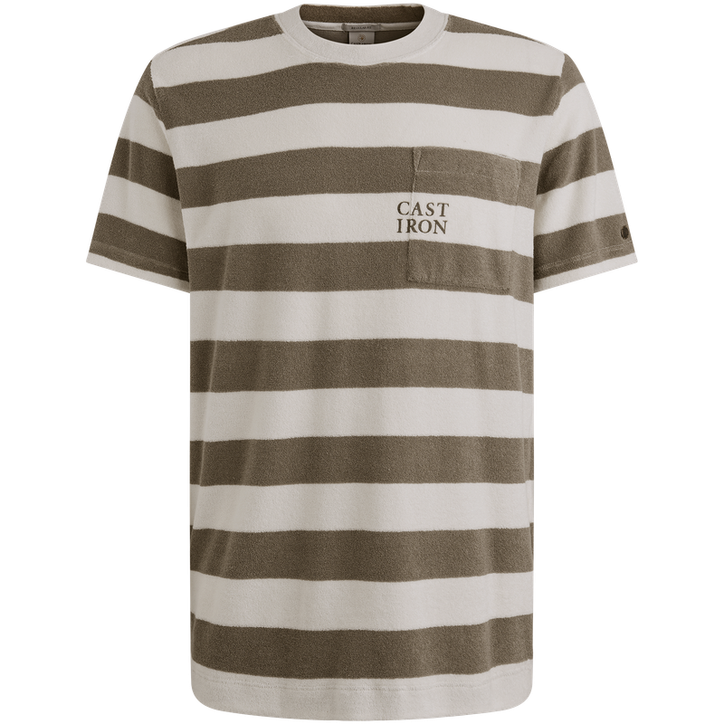 Cast Iron Short sleeve r-neck y/d stripe Cast Iron Short sleeve r-neck y/d stripe