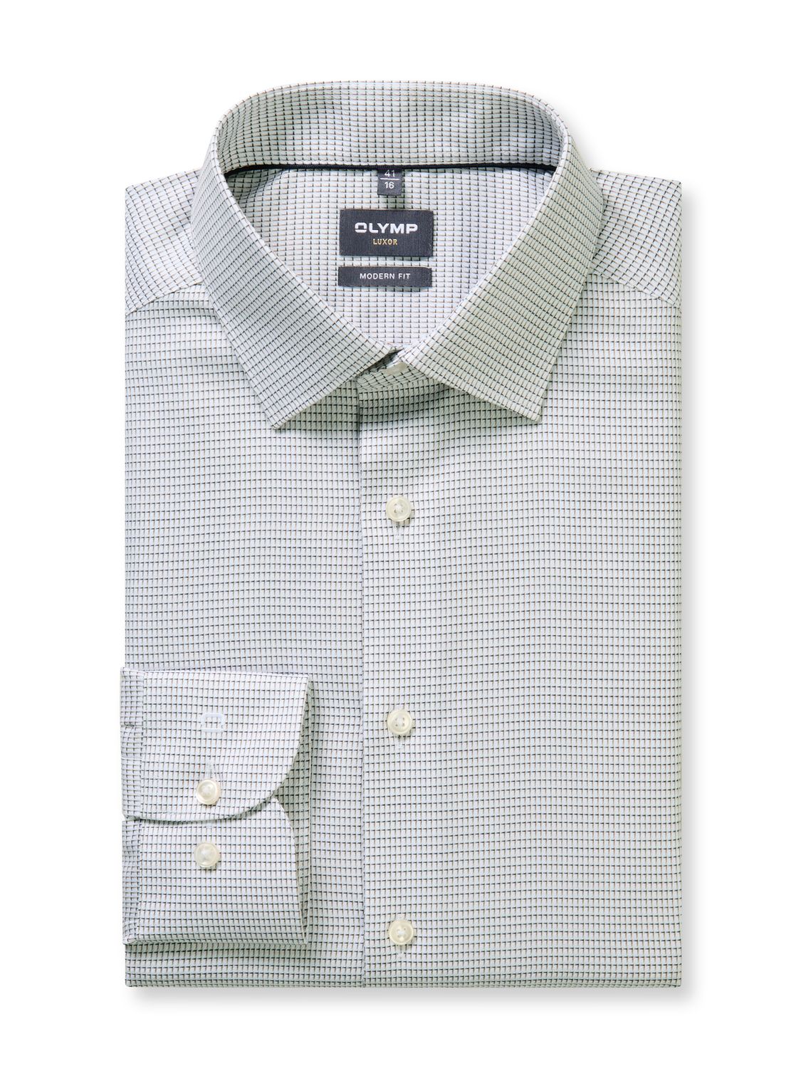 Olymp 126214-Hemden MF pr ruit/hoekje