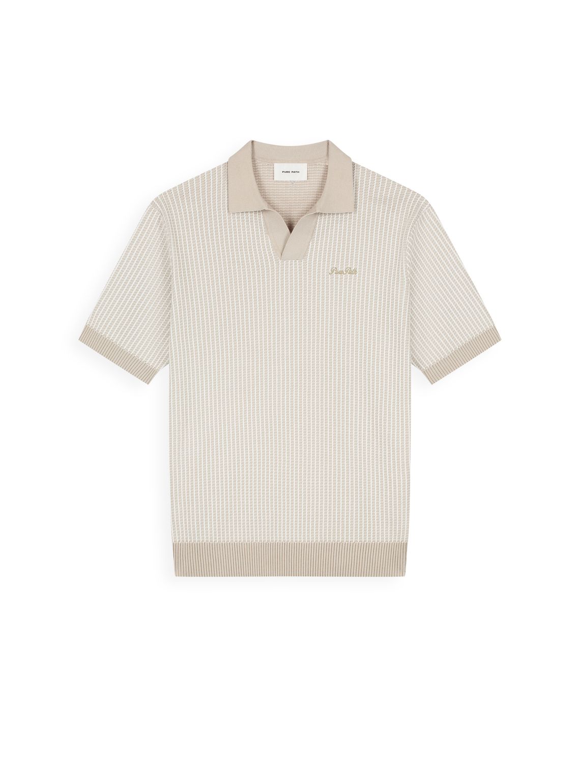 Pure Path Ladder stitch knitted polo
