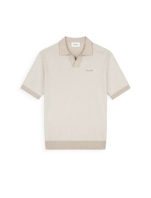 Pure Path Ladder stitch knitted polo