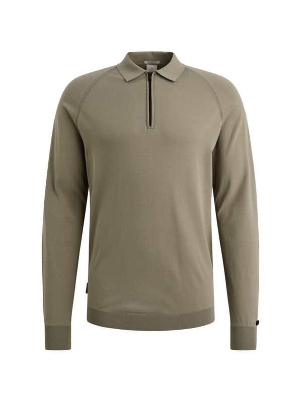 Cast Iron Long sleeve polo regular fit visco
