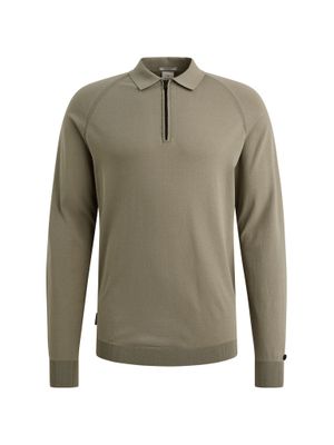 Cast Iron Long sleeve polo regular fit visco