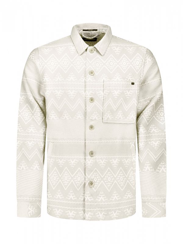 No Excess Overshirt Full Button Jacquard