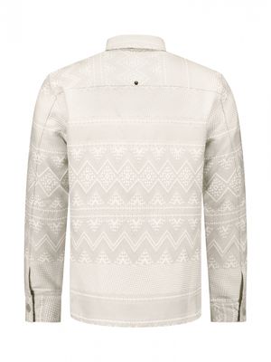 No Excess Overshirt Full Button Jacquard