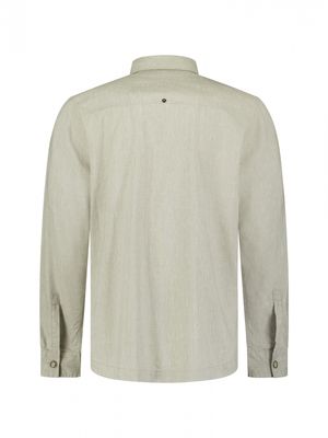 No Excess Overshirt Full Button 2-Tone With L